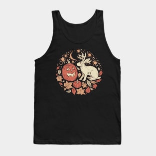 Halloween Friends | Jackalope and Jack-O-Lantern Autumn Art Tank Top